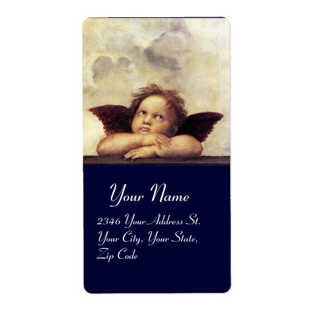 ANGEL / Winged Cherub,blue,white (Front)