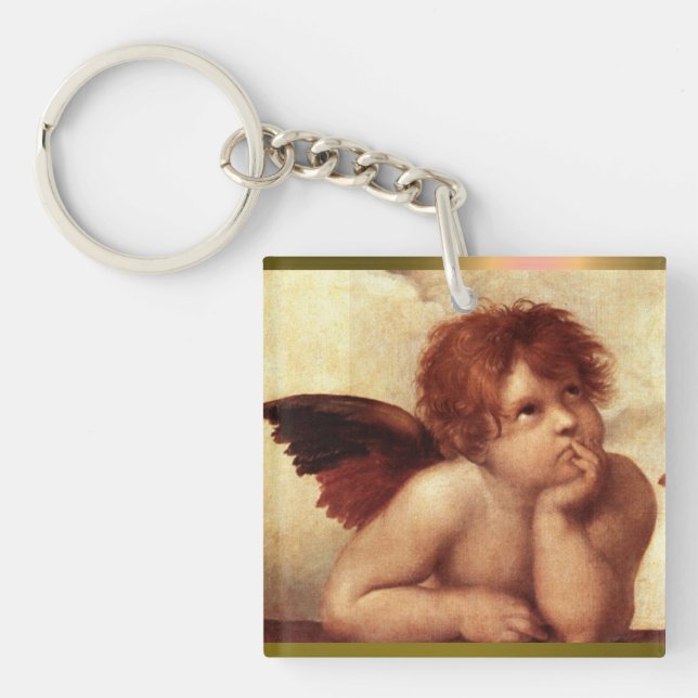 ANGEL / Winged Cherub Key Ring (Front)