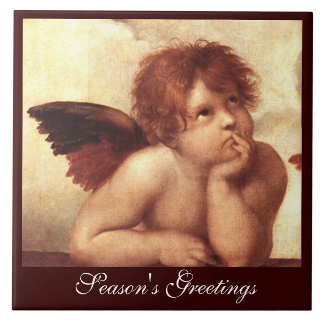 ANGEL / Winged Cherub Tile (Front)