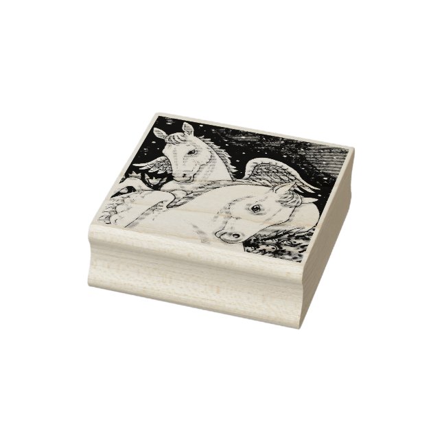 ANGEL WINGED COLTS, EASTER RUBBER STAMP (Stamp)