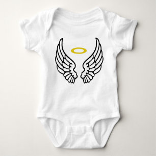 Angel Wings and Halo Baby Bodysuit
