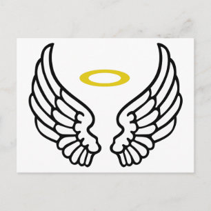 Angel Wings and Halo Postcard