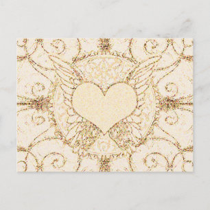 Angel Wings and Heart Postcard