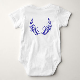 Angel Wings Baby Bodysuit Blue