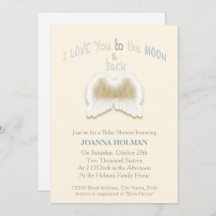 Angel Wings Baby Shower Card