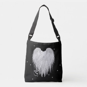ANGEL WINGS 'Believe' Heart Black Starry Crossbody Bag