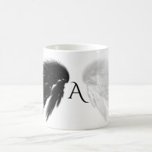ANGEL WINGS Black + White Monogram