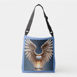 Angel Wings Blue Tote Bag 