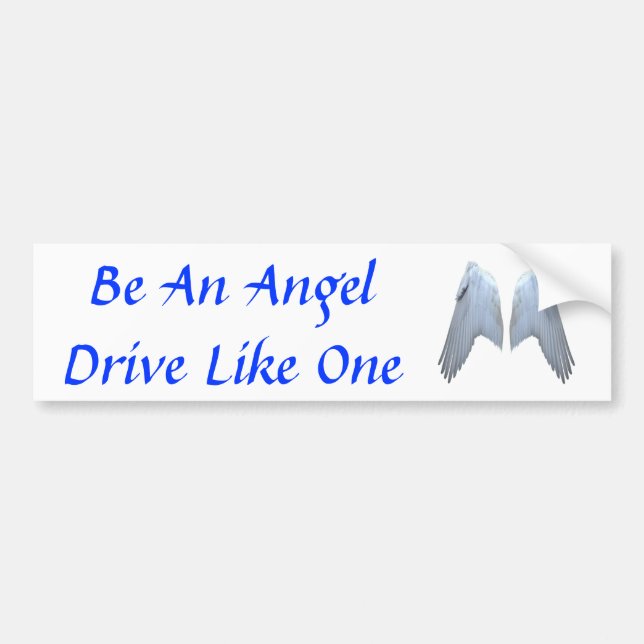 Angel Wings Bumper Sticker (Front)