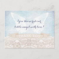 Angel Wings Confirmation Thank You Card for Boy