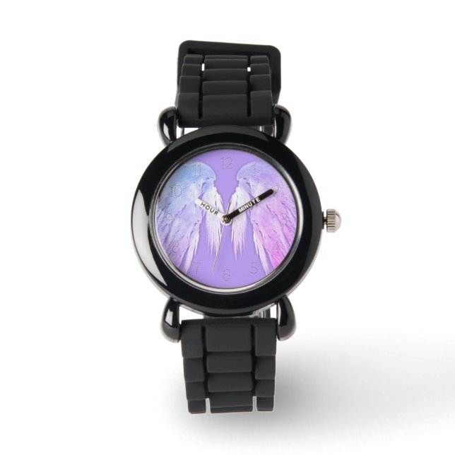 ANGEL WINGS Fairy Purple Numbered Watch (Front)