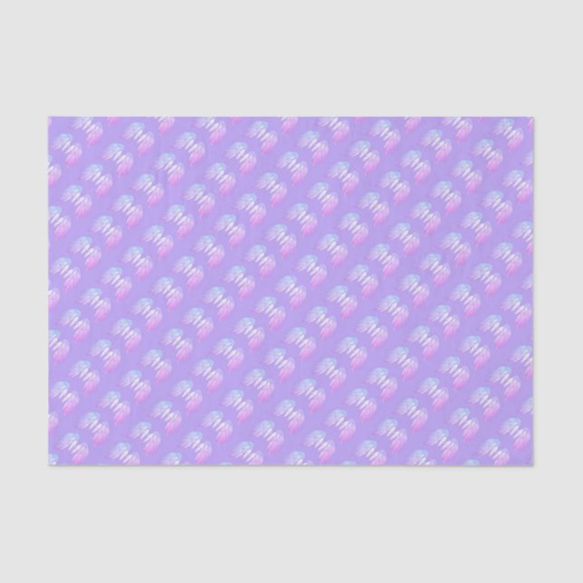 ANGEL WINGS Fairy Purple Pattern Tissue Paper (Front)