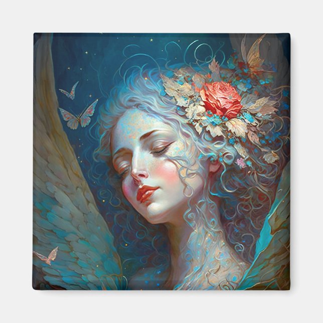 Angel Wings Fantasy Art Magnet (Front)