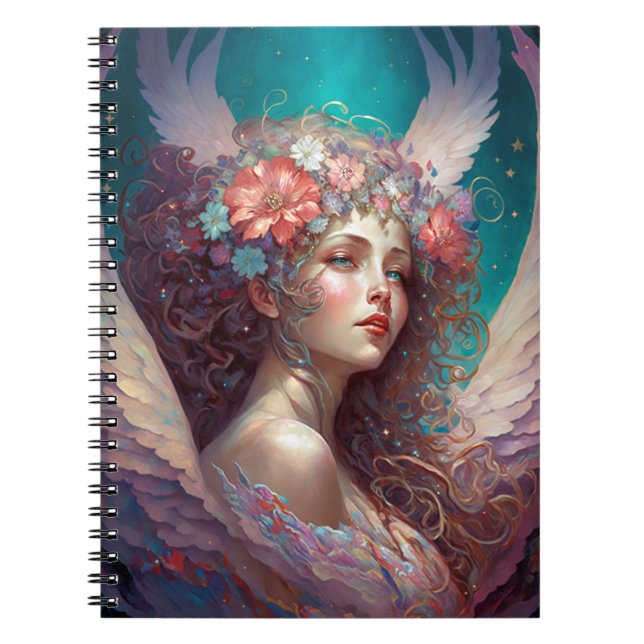 Angel Wings Fantasy Art Notebook (Front)