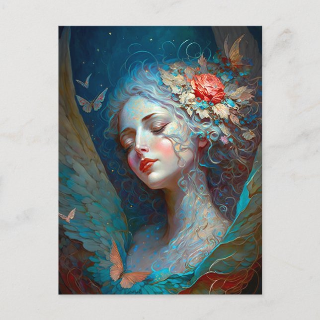 Angel Wings Fantasy Art Postcard (Front)