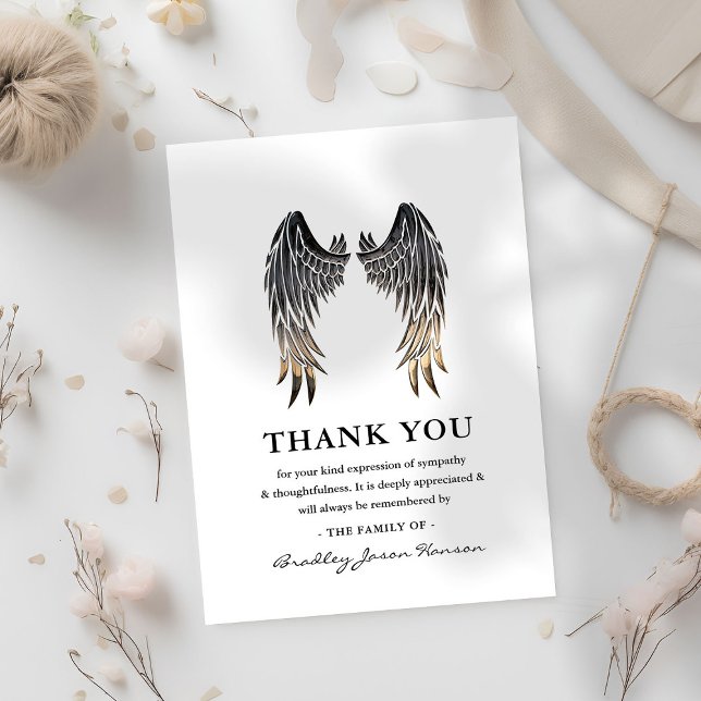 Angel Wings Funeral Thank You Note (Creator Uploaded)