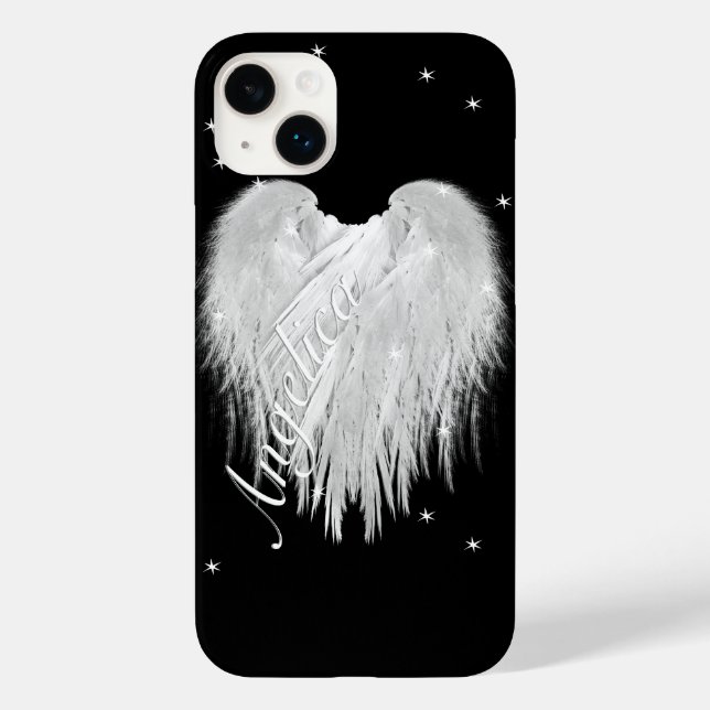 ANGEL WINGS Heart Black Starry Night Case-Mate iPhone Case (Back)