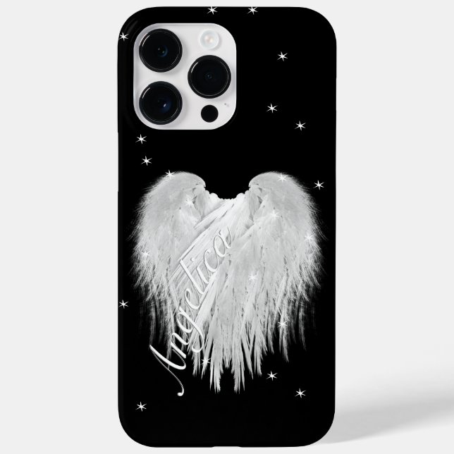 ANGEL WINGS Heart Black Starry Night Case-Mate iPhone Case (Back)
