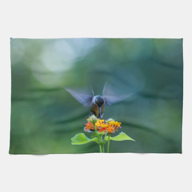 Angel Wings Humming Tea Towel (Horizontal)