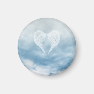 Angel Wings in Cloudy Blue Sky Magnet