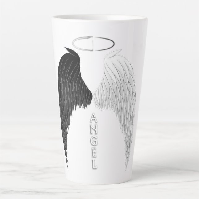 Angel wings  latte mug (Front)