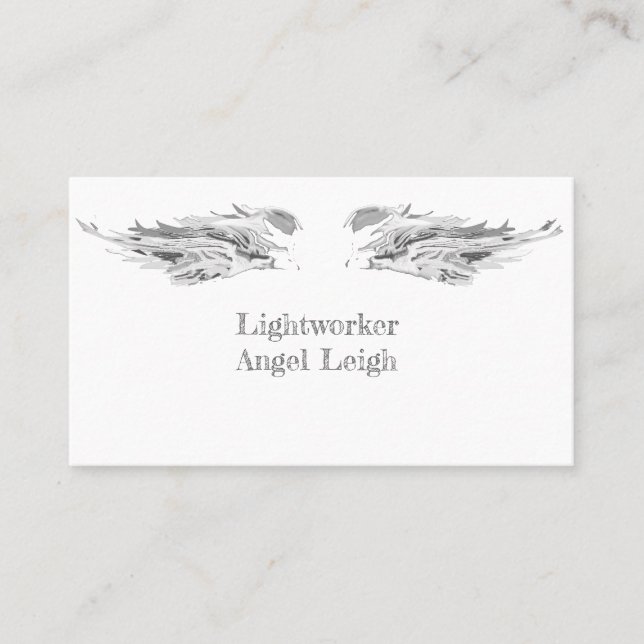 Angel Wings Light, Spiritual, Reiki, business card (Front)