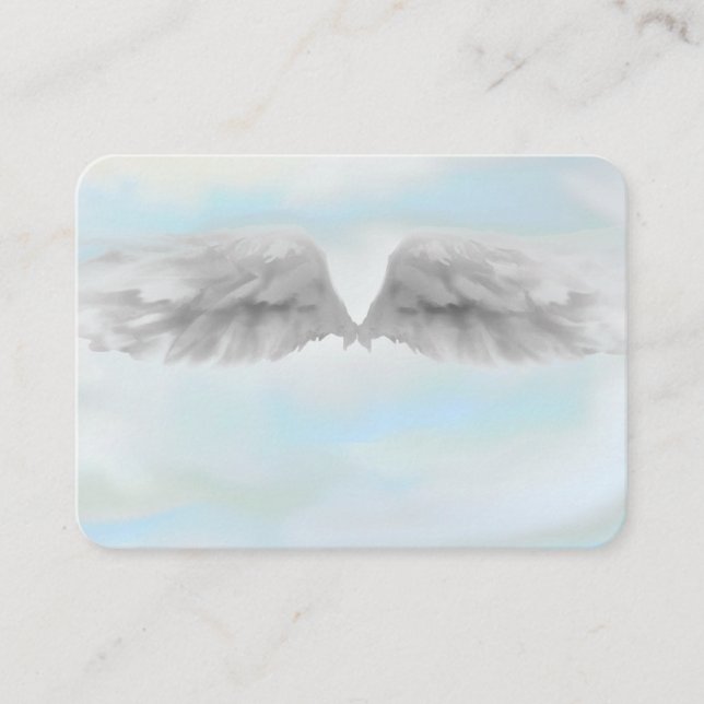 Angel Wings Light, Spiritual, Reiki, business card (Front)