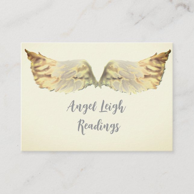 Angel Wings Light, Spiritual, Reiki, business card (Front)