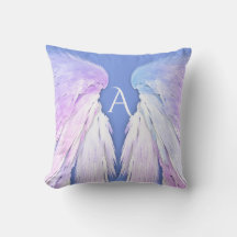 ANGEL WINGS Monogram Soft Blue Pink Dreamy