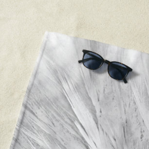 ANGEL WINGS Monogram White Beach Towel