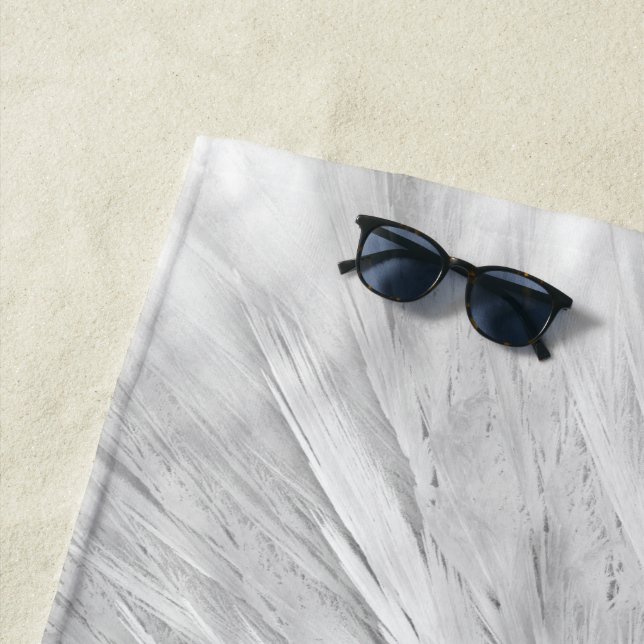 ANGEL WINGS Monogram White Beach Towel (In Situ)