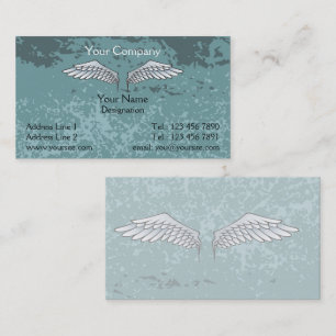Angel Wings Muddy Blue Business Card
