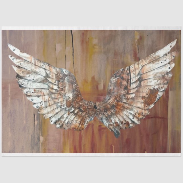 Angel Wings of Time Decoupage Tissue Paper (Front)