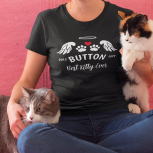 Angel Wings Paws Heart Best Cat Ever Pet Memorial Tri-Blend Shirt