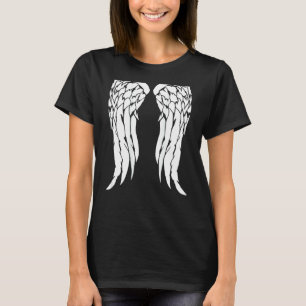 Angel Wings Printed On The Back Large Quality Ange T-Shirt