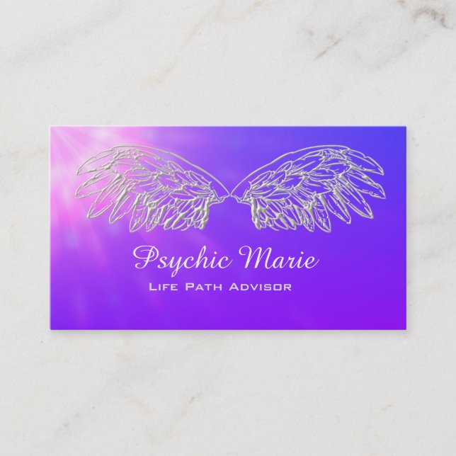 Angel Wings Psychic Medium Business Cards (Front)