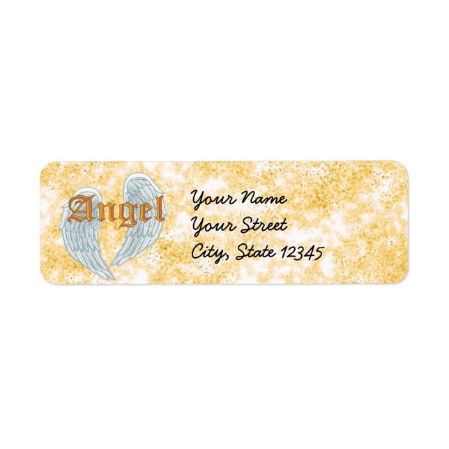 Angel Wings Return Address Label (Front)