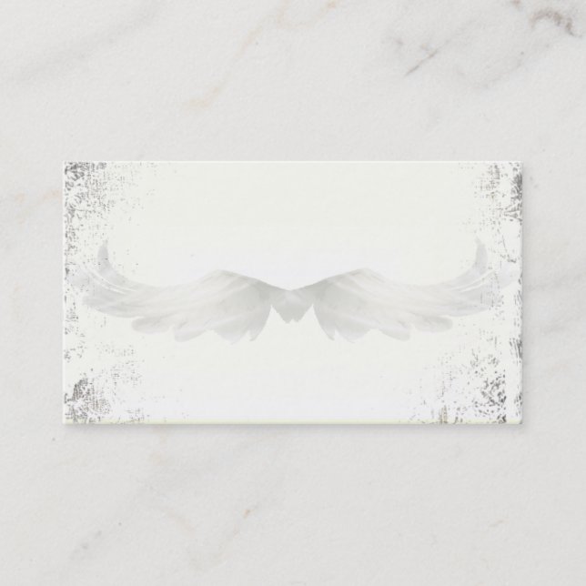 Angel Wings Silver Light Business Cards (Front)