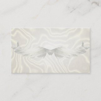 Angel Wings Silver Light Business Cards