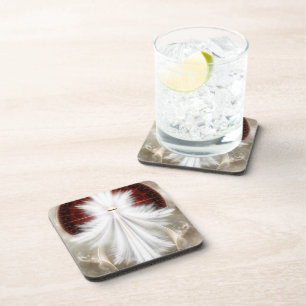 Angel Wings Snowflake Fractal Art Coaster