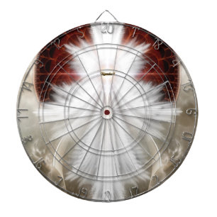 Angel Wings Snowflake Fractal Art Dartboard
