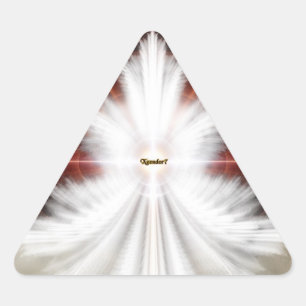 Angel Wings Snowflake Fractal Art Triangle Sticker