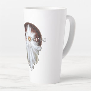 Angel Wings Snowflake Merry Christmas TW ISO Latte Mug