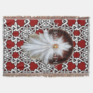 Angel Wings Snowflake Merry Christmas TW ISO Throw Blanket