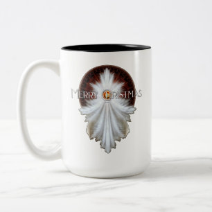 Angel Wings Snowflake Merry Christmas TW ISO Two-Tone Coffee Mug