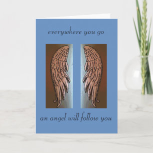 Angel wings sympathy card