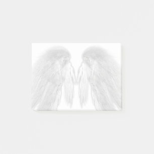 ANGEL WINGS White - Grey Touched Feathers - Post-it Notes
