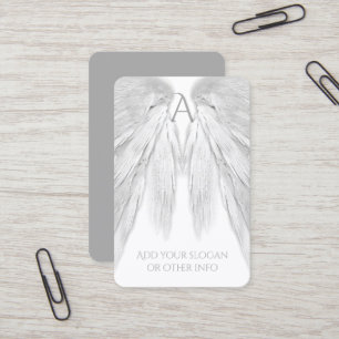 ANGEL WINGS White Light Grey Business Card