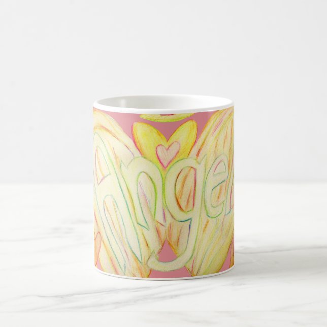 Angel Wings Word Art Custom Coffee Cups (Center)