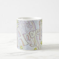 Angel Wings Word Art Custom Coffee Mug